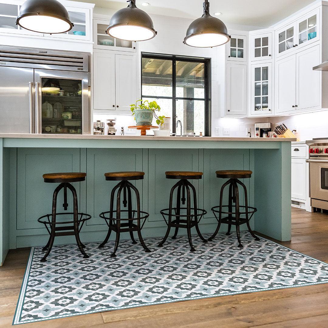 Sarah FloorFlat | Blue - Premium Vinyl Floor Mat